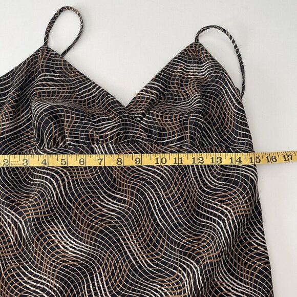 Vintage 90's Y2K Brown Whimsigoth Fairy Grunge Asymmetrical Hem Slip Dress Sz 4 - Picture 8 of 16